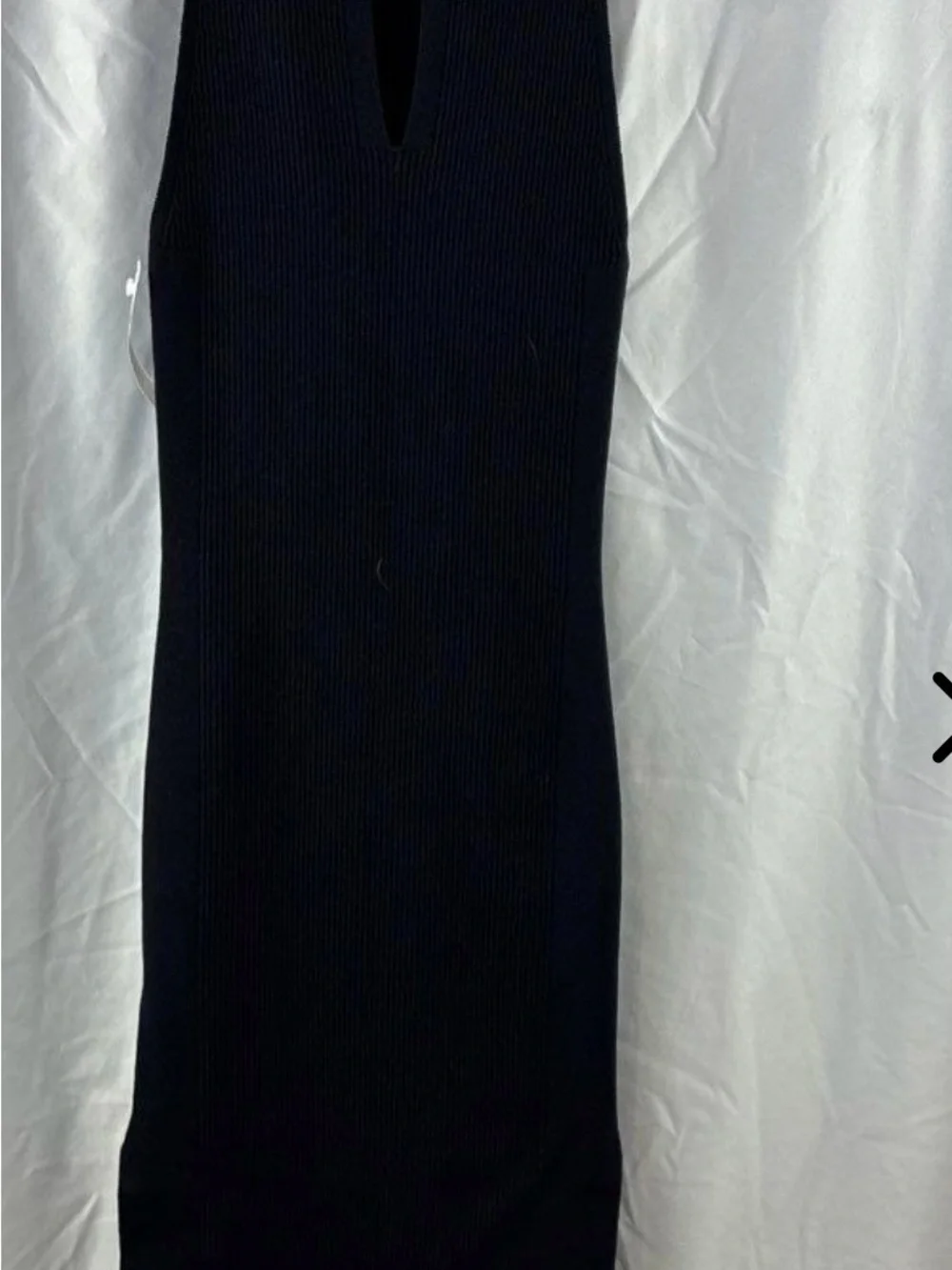 Abercrombie & Fitch Black Ribbed Bodycon Maxi Dress NWT Small Sleeveless
